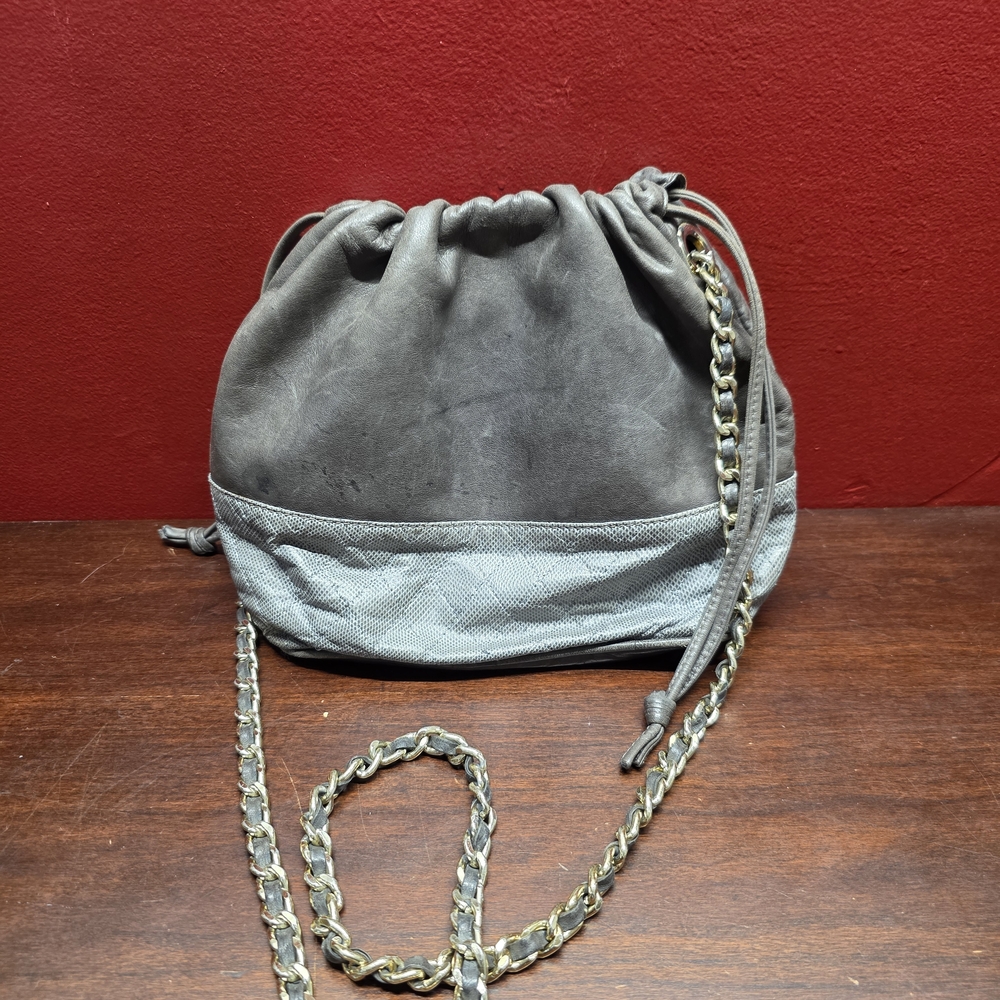 Chic Gray Suede Women's Hobo Bag